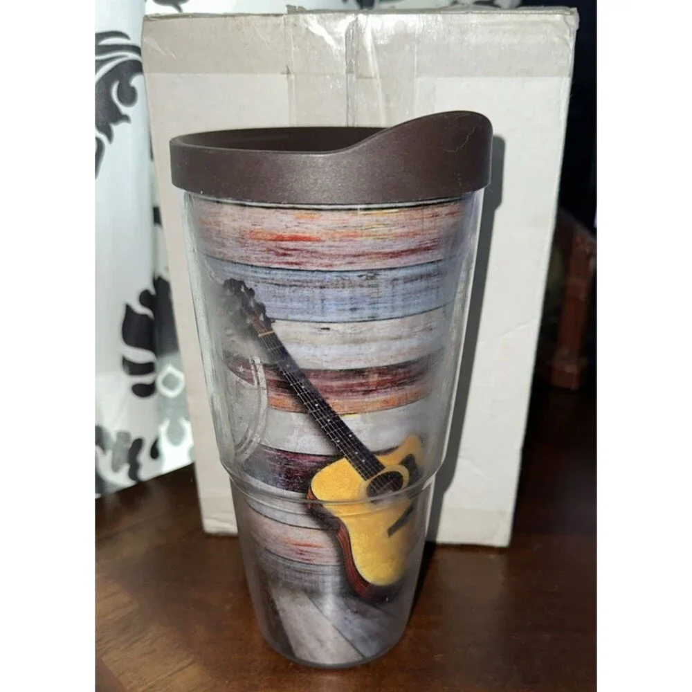 Nashville Guitar Hot Cold Tervis Insulated Tumbler 24 oz In Great Condition